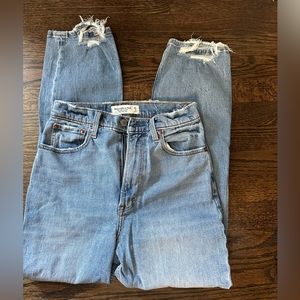 Abercrombie & Fitch Ankle Straight Ultra High Rise Curve Love Sz 26R